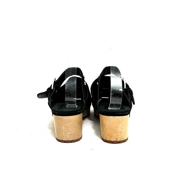 REBECCA MINKOFF | Vintage Y2K black suede slip on wooden clogs - Picture 7 of 8